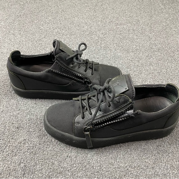 Giuseppe Zanotti Frankie Sneakers Casual Zipper Shoes Genuine Leather Size 41 - Picture 6 of 13